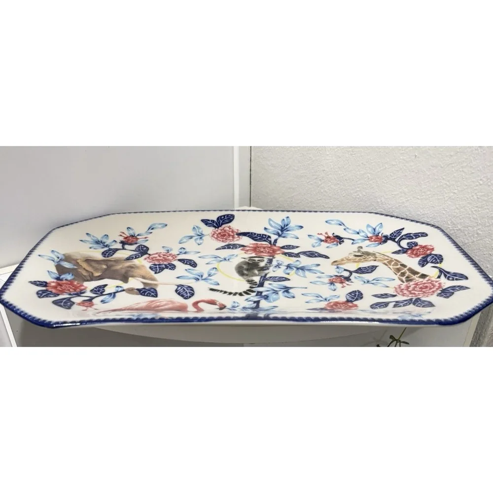 Anthropologie Nature Table Lou Rota Platter Lemur Elephant Flamingo Giraffe